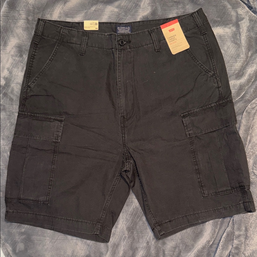 Levi's Dark Grey Cargo Shorts for Men